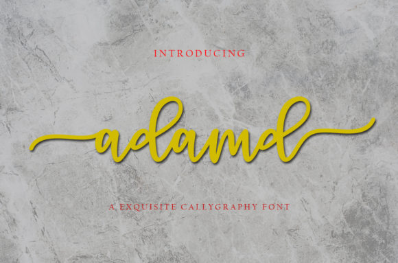 Adamd: A Handwritten Font with Modern Charm